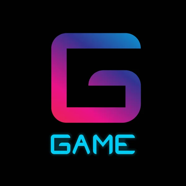 Logo Word Game Black Background — Stock Vector