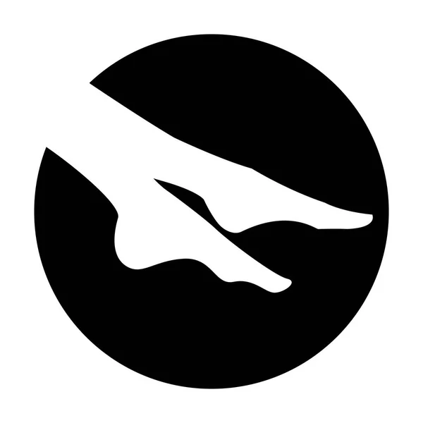Silhueta Pernas Feminino Logotipo Vetor Para Salão — Vetor de Stock