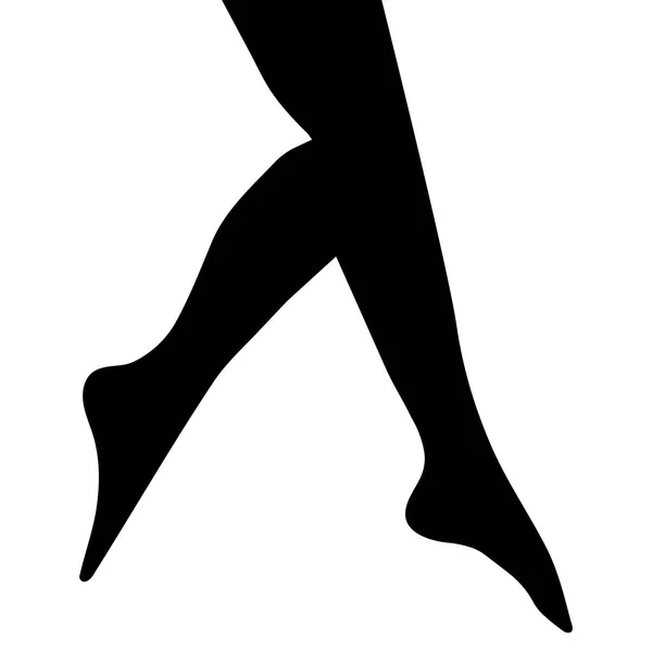 Jambes Féminines Silhouette Logo Vecteur Pour Salon — Image vectorielle