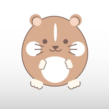 vektör görüntü beyaz arka plan üzerinde çizgi film hamster