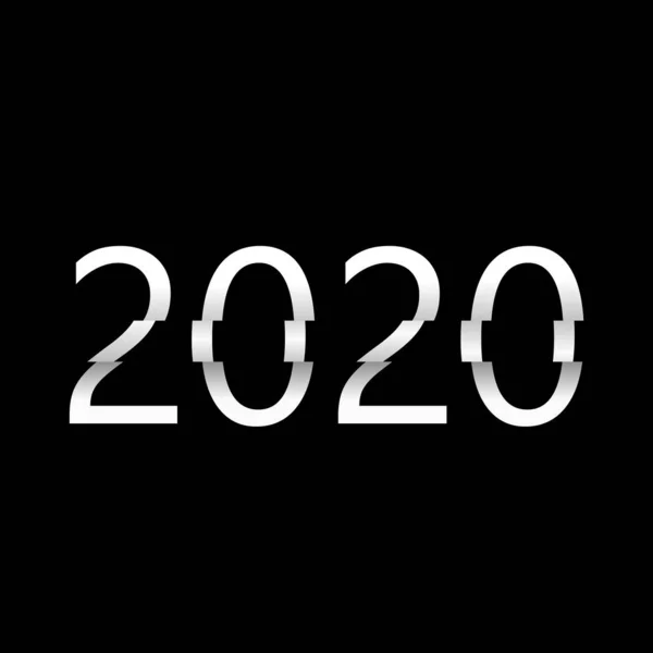 배경에 2020의 오프셋과 — 스톡 벡터