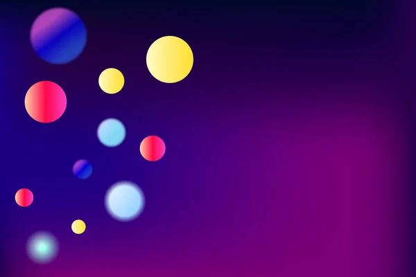 Abstract dark background with colored bubbles in gentle colors.