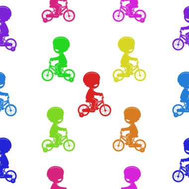 Beyaz arkaplan üzerinde sonsuz desenli renkli arkaplan sürmeyi öğren, Soyut arkaplan Kusursuz Desen