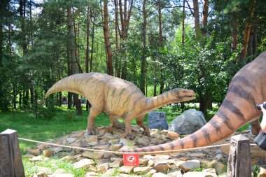 Belgorod, Rusya, 04.08.2018: Dinozorlar Dinopark