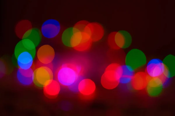 Luces Multicolores Borrosas Año Nuevo Las Navidades Concierto —  Fotos de Stock