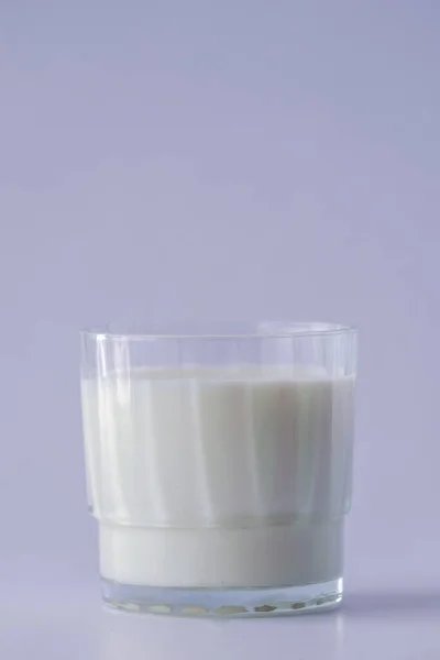 Cup Cold Milk White Background — Stock Photo, Image