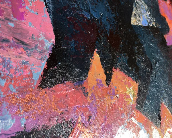 Zonsondergang Abstracte Schilderij Kunst Met Natuurlijke Acryl Texturen Het Canvas — Stockfoto