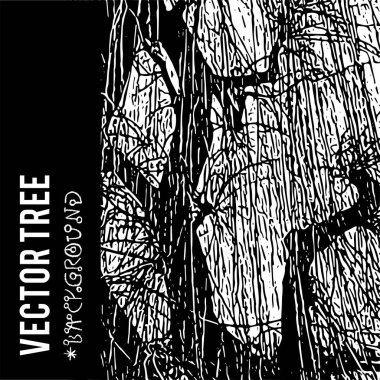 Doğal bitki örtüsü dokular ile arka plan için bir ağaç ve Eko grunge öğeleri oluşturma, tasarım afiş, müzik kapak, duvar kağıtları, el ilanları, Web siteleri grunge endüstriyel fikirler ile vektör silüeti.