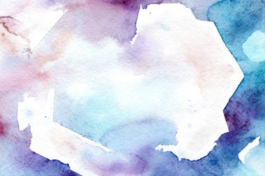 Doğal kağıt dokusu ile suluboya mavi arka plan