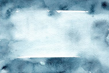 Doğal kağıt dokusu ile suluboya mavi arka plan