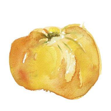 Domates sulu boya sanatsal Gösterim amacıyla tasarım organik gıda, hamur, restoran iş etiket tasarımı.