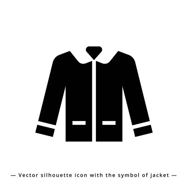 Иконная Кожаная Куртка Триумфальным Символом Casual Магазинов Одежды Силуэт Пиджака — стоковый вектор