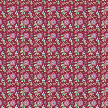 Sorunsuz çiçek desenli. Etnik motiflerle süs: moda yerel kırsal tasarım.