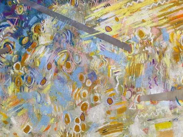 Expresionismus Zlaté Sky Pozadí Moderní Obraz Textury Abstraktní Hudební Tapety — Stock fotografie