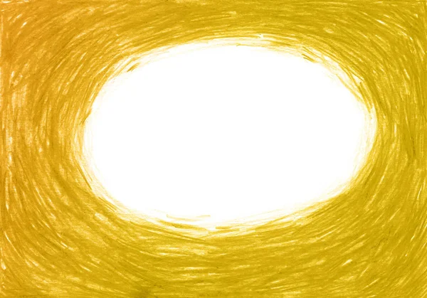 判読不能な落書き 黄色のフレーム テンプレート バナーの炭の境界線を持つ抽象鉛筆テクスチャー — ストック写真