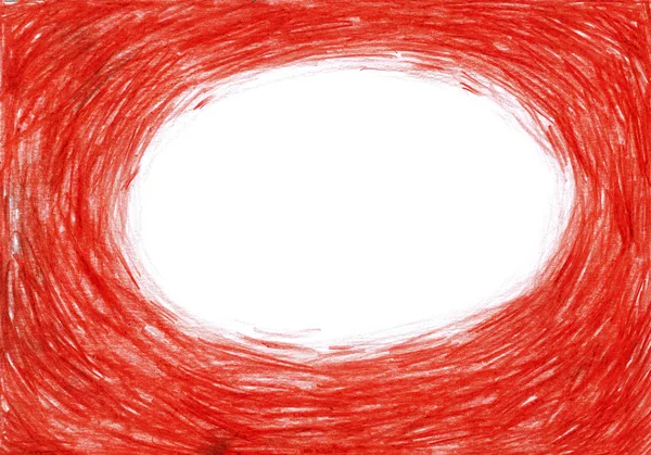 Texture Abstraite Crayon Avec Gribouillis Illisibles Cadre Rouge Bordure Charbon — Photo