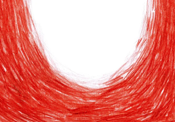 グランジ テクスチャ 木炭背景 赤鉛筆フレーム 判読不能な落書き レッド フレーム テンプレート バナーの炭の境界線を持つ抽象的な鉛筆テクスチャー — ストック写真