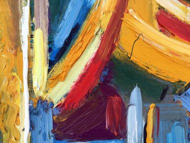 Gerçek boya doku ile mantı yağlı boya. Çağdaş sanat. Işık arka plan boyama. Afiş, poster ve başka bir tasarım oluşturmak için Modern expressionistic doku.