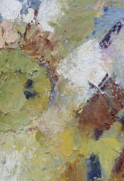 Разноцветные Картины Абстрактным Фоном Масляной Текстурой Золотая Фольга Голубом Фоне — стоковое фото