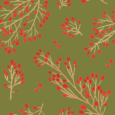 Tapenade renk yaprakları izole köknar ile Pinecone Xmas dalı. Parti el ilanı tasarımı için Noel sorunsuz desen. Kış satış fuarı markalama. Yeni Yıl mevsimsel kutlama tebrik kartı.