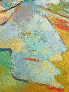 Karışık boya dokusu ile canlı soyut minimalist boyama arka plan. Kırmızı çizgi ve açık mavi lekeler ile resim resmi. Sanat galerisi reklam, afiş tasarımı için boyama yüzey doku