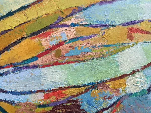 Brunches ağacı ile canlı soyut minimalist boyama arka plan. Kırmızı çizgi ve cooper elemanları ile resim resmi. Sanat galerisi reklam, sanatsal afiş tasarımı için boyama yüzey doku