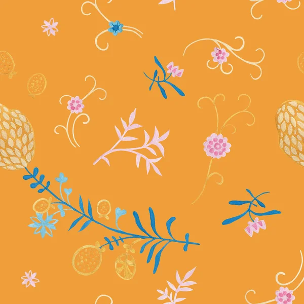 Narancs Színű Modern Illusztrációs Lemez Dekoráció Tea Rózsa Klematisz Természetes — Stock Fotó