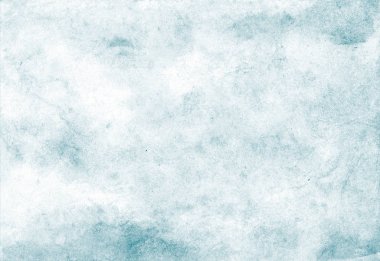 Artistik afiş için açık mavi renkte suluboya arka plan, şablon kartpostal tasarımı. Taze turkuaz ombre boyalı modaya uygun, soyut su. Suluboya vintage doku.