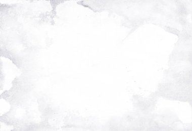 Watercolour grunge background with grey splashes for artistic banner, template postcard design. Abstract water in trendy minimal style with aquarelle grayscale ombre painting. Vintage paint textures. Mushroom-colored background.