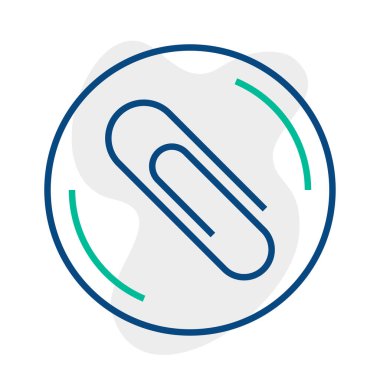 Moda minimalist satır biçiminde vektör simgesi klipsi. UI düğmesi ve mobil uygulama için ince doğrusal ekleme işareti. Contour belge simgesi ya da klemp sembolü ekle. Kilidin ana simgesi. Ataç çizgi işareti.