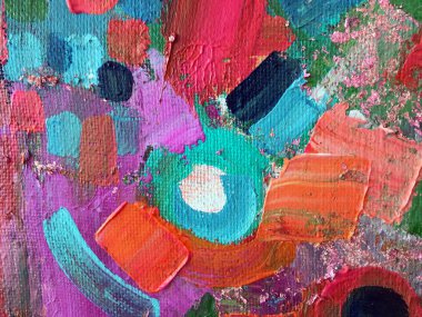 Yaratıcı sanat galerisi afişi için çok renkli desenli. Moda tasarım efektleri olan canlı bir arkaplan. Renkli sanatsal dokularda boya lekeleri olan psikedelik arkaplan Graffiti dokusu.