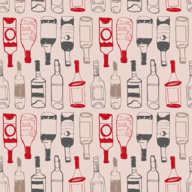  Restoran pankartı tasarımı için vektör şişe çizgisel illüstrasyonları, bar tabelası, çizgili sanat simgeleriyle şarap şişeleri olan yerel şarap etkinlikleri. Şarap evi geçmişi. Alkol arkaplanı.