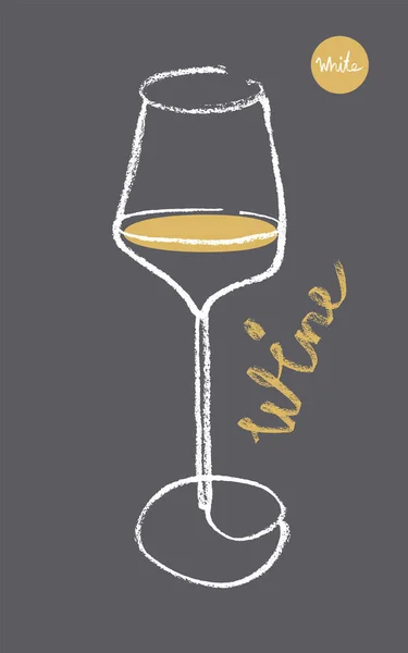 Ícone Vidro Vinho Para Design Logotipo Arte Linha Desenhada Mão —  Vetores de Stock