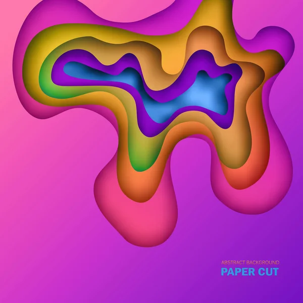 3D pozadí abstraktní s papírem výpalky. Návrh rozložení vektoru — Stockový vektor