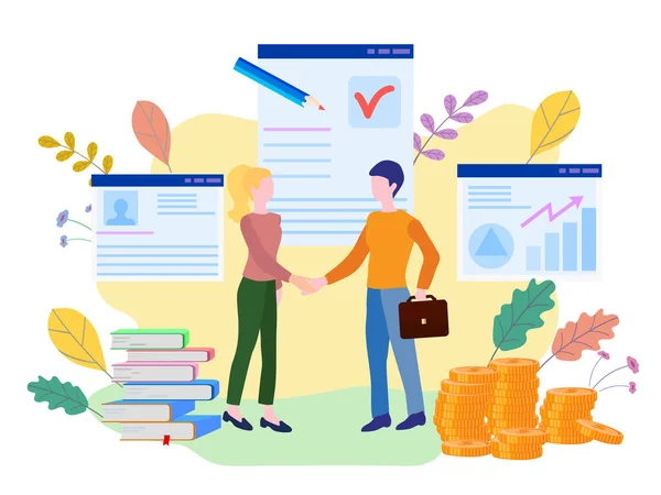 İnsan kaynakları, web sayfası, afiş, prese için işe alım kavramı