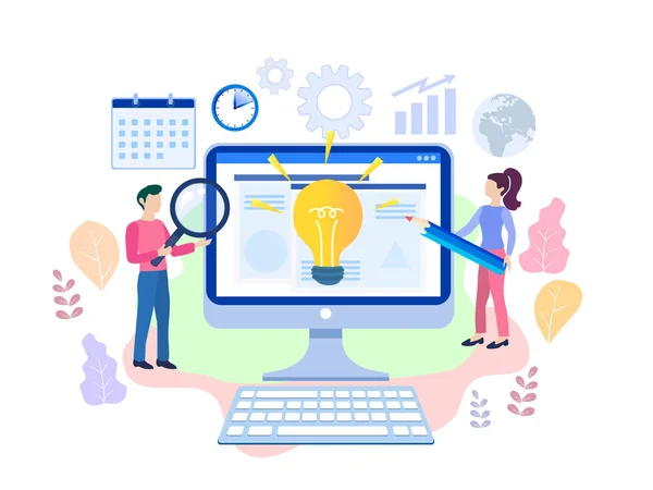 Web sayfası, afiş, tanıtım, sosyal medya, d için fikir kavramı