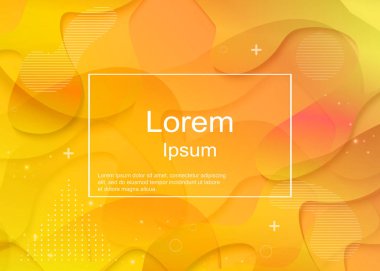 Sarı sıvı renk arka plan tasarımı. Com sıvı gradyan şekilleri