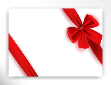 Gerçekçi parlak kırmızı yay ve şerit için tebrik yetkiliniz süslemeleri