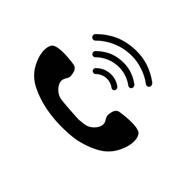 Icona del telefono in stile piatto alla moda isolato — Vettoriale Stock