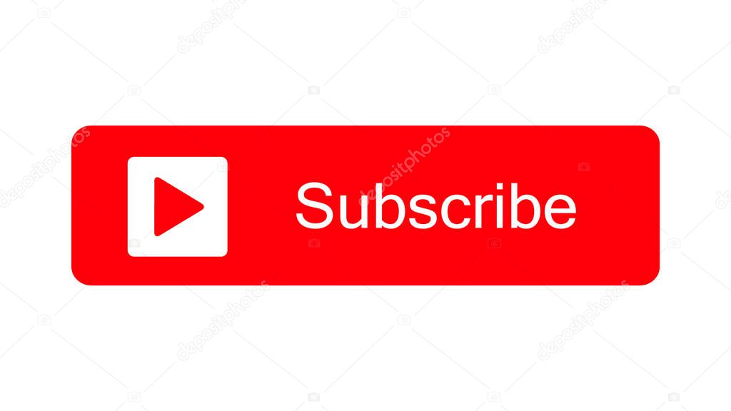 Vector subscribe videos channel button icon illustration