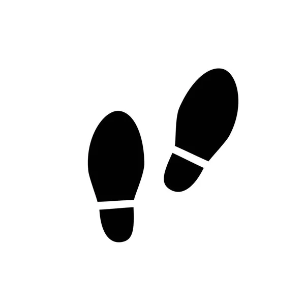 Ayakkabı ayak Izleri simgesi. Vektör Illustration — Stok Vektör
