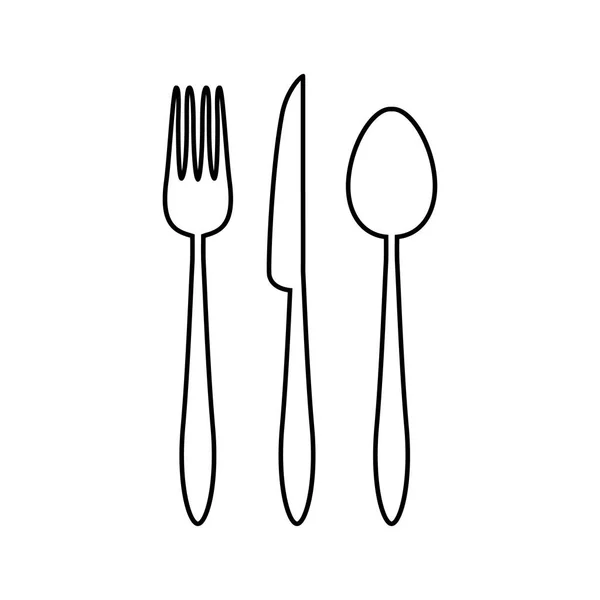 Colher, garfo e faca ícone. ilustração vetorial —  Vetores de Stock