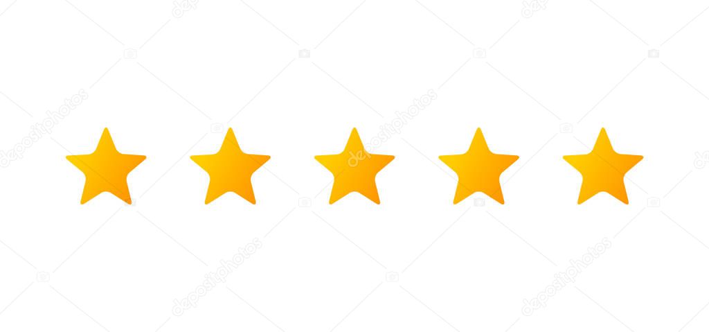 Five stars icon. Vector  illustration