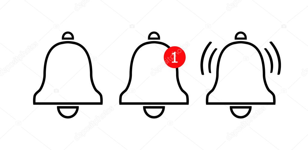 Notification icon. Vector bell