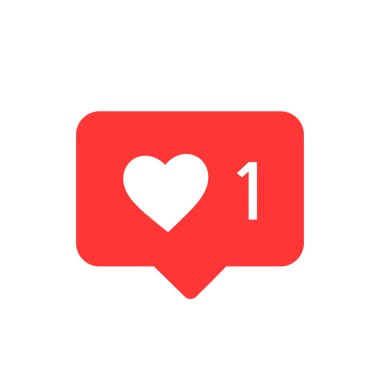 Bildirim simgesi. Simge vektörü gibi. Sosyal medya vektör simgesi gibi. Bildirim gibi Instagram