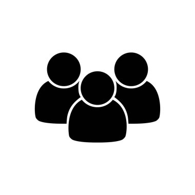 Kullanıcı simgesi vektörü. İnsanların sembolü. Vektör