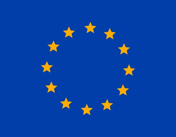 Bandeira da União Europeia. Dimensões precisas, proporções e cores dos elementos . — Vetor de Stock