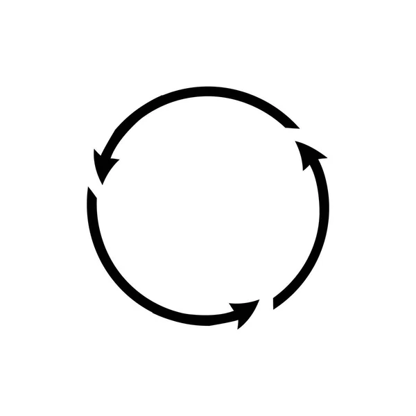 Icône de rotation. Icône de symbole de rotation ou de recharge — Image vectorielle