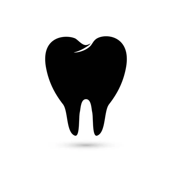 Tooth ikon lapos stílusban. Vektoros illusztráció — Stock Vector