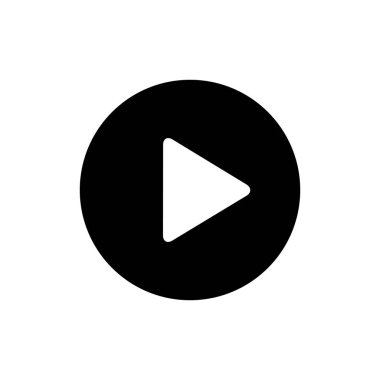 Oynat simgesi. Video oynatma simgesi. Vektör oynatma düğmesi simgesi